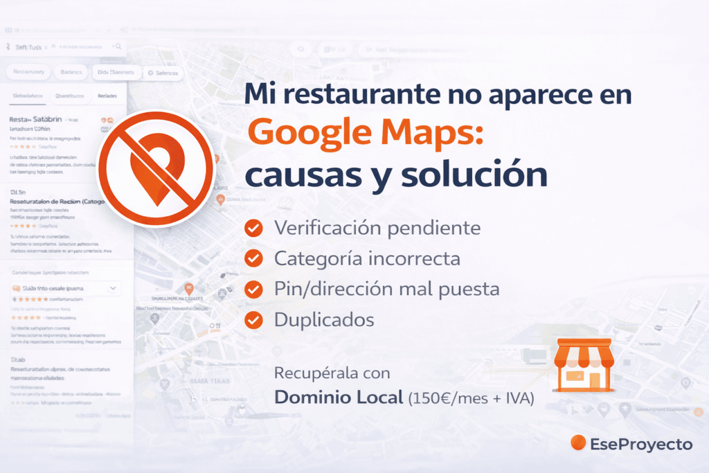 mi restaurante no aparece en google maps causas y solucion