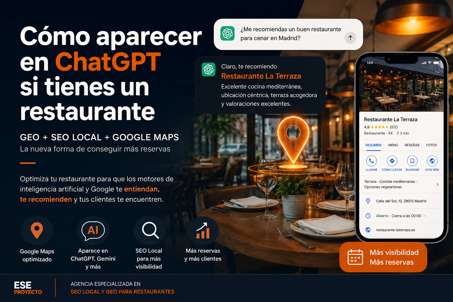 Cómo aparecer en ChatGPT si tienes un restaurante — guía de GEO y SEO local