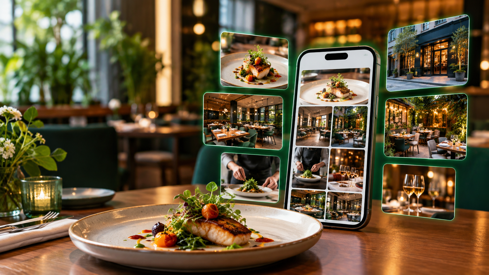 Fotografías de Google Business Profile para restaurantes que ayudan a conseguir más reservas